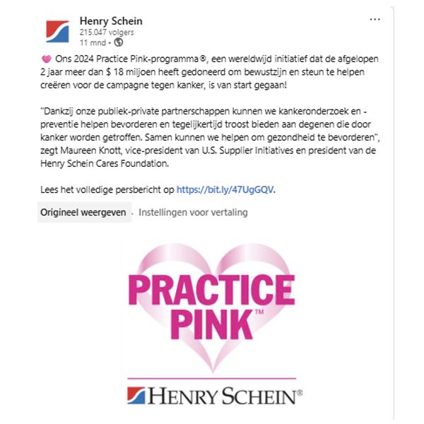 LinkedIn post Practice Pink